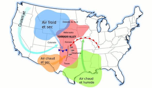 Carte Tornades USA